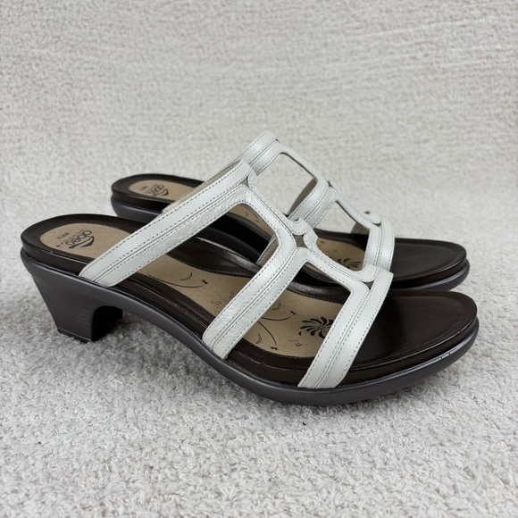 Abeo Shoes - Abeo White and Brown Women's Sandals